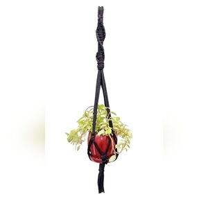 Black Macrame Plant Hanger